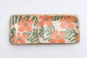 Tabla de cortar de madera con diseño elegante, forma rectangular redonda, tabla de cortar de madera con asas - Product Image 3