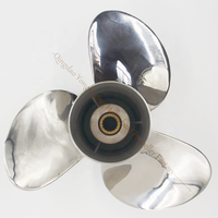 Baling-baling Kapal Luar Papan (Outboard) Baja Anti Karat YHX 115-225 HP Baru, Diameter 14,5 inci, 3 Bilah, Pengganti untuk Mesin