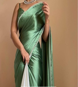 Ấn Độ thiết kế satin lụa Saree/Sari cho phụ nữ thiết kế mới nhất <span class=keywords><strong>sarees</strong></span> Ấn Độ <span class=keywords><strong>sarees</strong></span> Đảng mặc đám cưới - Product Image 5