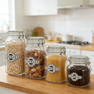 Frasco Hermético Cuadrado <span class=keywords><strong>de</strong></span> Vidrio para Organización <span class=keywords><strong>de</strong></span> Despensa con Tapa <span class=keywords><strong>de</strong></span> <span class=keywords><strong>Cierre</strong></span> Hermético, Recipiente <span class=keywords><strong>de</strong></span> Almacenamiento con Diseño Personalizado para Decoración <span class=keywords><strong>de</strong></span> Cocina - Product Image 3