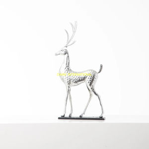 Handmade Silver Deer <b>Statues</b> Metal Reindeer Sculptures Christmas Decoration Home Decor Holiday Centerpiece Wholesale - Product Image 3