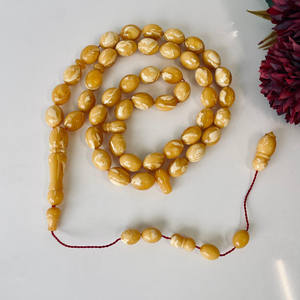 ลูกประคำอำพันลายเสือบอลติกธรรมชาติ, ลูกปัดมะกอก, อำพันลายเสือแบบทัสบีห์ - Product Image 2