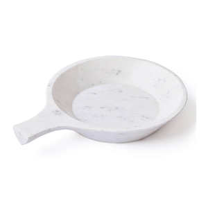 Cuenco de mármol blanco duradero respetuoso con el medio ambiente con mango elegante hecho a mano con piedra natural para un estilo duradero y comedor de lujo - Product Image 4