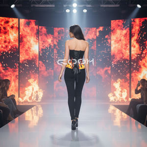 Corset sur mesure en satin noir avec imprimé flamme, forme cœur, baleines en acier, style gothique sublimé - Product Image 6