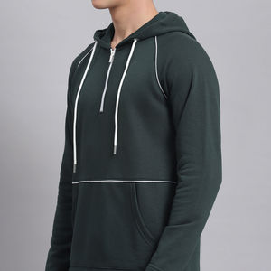 Ensemble de vêtements d'entraînement pour homme de haute qualité, coupe ajustée, imprimé personnalisé, sweat-shirt gris à capuche et pantalon de survêtement avec logo brodé pour l'été - Product Image 2