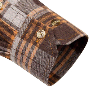 Vente en gros OEM Nouvelle mode Chemise pour homme à manches longues 100% Chemise en flanelle de coton Chemise en flanelle résistante Flanelle brossée lourde - Product Image 6