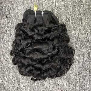 Vente en gros d'extensions de cheveux humains Remy vietnamiens bouclés, cuticule alignée, sans gâchis, sans enchevêtrement, double trame - Product Image 3