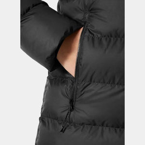 Parka d'hiver matelassée en duvet pour femme de qualité supérieure, noire, OEM, avec capuche réglable et rembourrage matelassé, veste d'hiver en duvet pour femme - Product Image 5