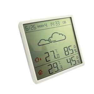 Thermo-hygromètre électronique personnalisé avec WiFi, horloge météo, thermomètre d'intérieur pour la température et l'humidité - Product Image 6