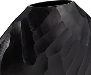 Silhouettes en métal intemporel Vase à fleurs noir Jardinières décoratives en métal avec des détails complexes pour le bureau à domicile et la décoration d'événement - Product Image 5