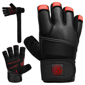 Guantes de Piel para Levantamiento de Pesas al por Mayor, Medios Dedos, para Deportes, Gimnasio, Entrenamiento, Fitness, Ejercicio, Cómodos - Product Image 1