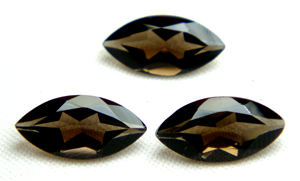 หินควอตซ์ตัดเหลี่ยมเพชรพลอยธรรมชาติหลวม3X6มม.,หินตัดน้ำตาลหินควอตซ์สโมกกี้ - Product Image 6