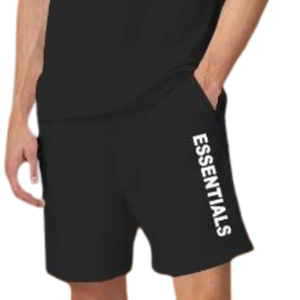 Custom <b>Men's</b> Summer Oversized Pullover Top and <b>Short</b> Set Breathable Knitted Casual Style with Embroidered Plain Design - Product Image 3