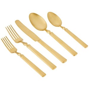 Cubiertos chapados en color Cobre, cubiertos de acero inoxidable, ideales para cocina, mesa, café, uso doméstico, juego de mango de Metal de 4 Uds. - Product Image 3