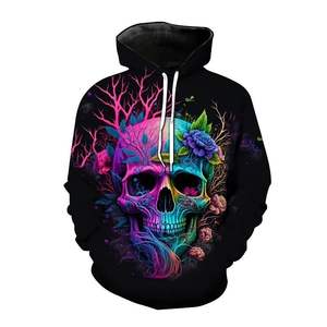 New Hip Hop Skull Hoodies 3D Printed Skull Streetwear Pullover <b>Tops</b> Long Sleeve Sweatshirts Men <b>Leisure</b> Fashion Sweatshirt - Product Image 5