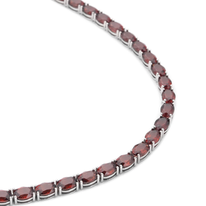 Oval Shaped Red Garnet <b>Tennis</b> <b>Necklace</b> Fashionable <b>Tennis</b> Bracelets Collection - Product Image 5