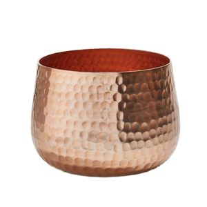 Bougie chauffe-plat et bougeoir en forme de bol en fer martelé de luxe fait à la main, résistant à la chaleur, pour la décoration de la maison, Noël - Product Image 1