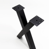 Barre de fer métallique industrielle Home Desk A Shape Leg Table basse Pied Support de cadre de pied Support de meubles de conférence Leg