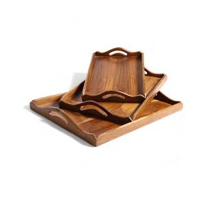 Bandeja de Servicio de Madera Art Deco Premium para Cocina, Comedor, Uso en Hoteles, Ecológica, Personalizable para Ramadán, Proveedor Mayorista - Product Image 5