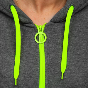 Pull à capuche personnalisé avec logo brodé, en coton French Terry, coupe ample, style crop top, doublure satinée, pour femme et unisexe - Product Image 3