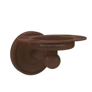 Porte-brosse à dents en acier fini rustique Support de dentifrice de couleur marron au milieu du siècle pour l'utilisation de la salle de bain de l'hôtel à la maison - Product Image 1