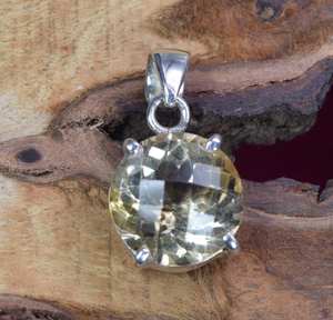 Colgante de plata esterlina 925 de citrino amarillo de diseñador hecho a mano, colgantes y dijes de joyería fina de estilo Vintage para mujer - Product Image 2