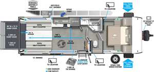 Nouveau 2026 F-o-r-e-s-t R-i-v-e-r F-s-x 260RTK Camping Cruiser, camping-car de toit compatible camion et voiture, pour 4 à 6 personnes, modèle unique - Product Image 6