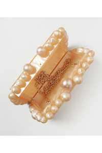 EMBRAYAGE EN RÉSINE BLANCHE AVEC RAHINSTONE et KUNDAN WORK ENVIRONMENT PARTY WEAR HAND BAG INDIAN BAS PRIX - Product Image 5