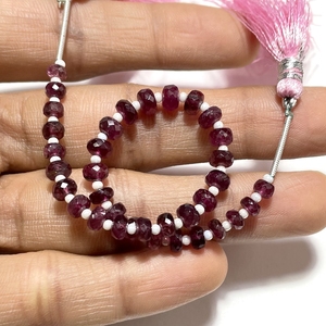 ลูกปัดพลอยพลอยสีชมพูสำหรับทำสร้อยข้อมือขนาด4.5-5มม. ลูกปัดพลอยสีชมพูสำหรับทำสร้อยข้อมือ - Product Image 5