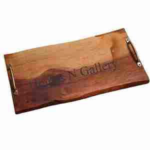 ถาดเสิร์ฟทรงสี่เหลี่ยมทำจากไม้มะม่วงธรรมชาติดีไซน์ชนบทแฮนด์เมดใช้ในบ้านจากผู้ส่งออกอินเดีย - Product Image 4