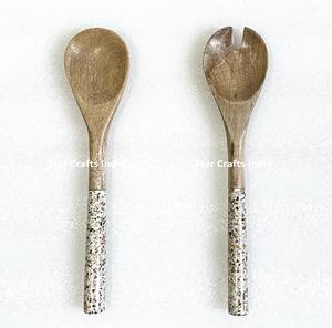 Cuillère à salade en bois d'acacia Serveur de salade personnalisé Ustensiles de cuisine personnalisés Top vente - Product Image 6