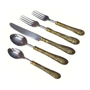 High Quality Amazing Handle <b>Cutlery</b> <b>Set</b> Stainless Steel Flatware <b>Sets</b> From Indian Manufacturer Housewarming Gifts - Product Image 6