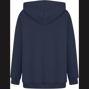 Sweats à capuche unisexes surdimensionnés pour femmes, 100% coton, logo personnalisé sur le devant, écologiques, imperméables - Product Image 6