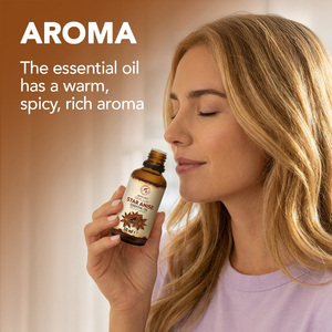 น้ำมันหอมระเหยโป๊ยกั๊กบริสุทธิ์ 100% ยี่ห้อ Aromatika ขนาด 50 มล. กลิ่นหอมหวานธรรมชาติ สำหรับอโรมาเธอราพี สกัดด้วยไอน้ำ - Product Image 3