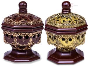 Mini Quemador de Incienso Árabe de Latón con Cuerpo de Madera, Decoración Religiosa para el Hogar, Natural y Duradero para la Temporada del Ramadán - Product Image 5