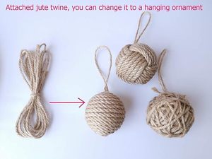 Precioso mosaico dorado Esfera de yute diseño creativo bolas decorativas para el hogar estilo Art Deco adornos de bolas de Navidad regalo para el hogar - Product Image 2