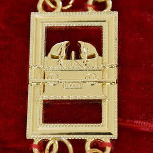 Collar de Regalia Masónica al por Mayor con Cadena de Metal Dorado de Primera Calidad - Product Image 2