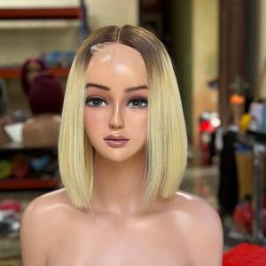 Meilleure vente de produits capillaires vietnamiens bruts Perruques Bob Perruques bouclées en cheveux humains Perruques frontales en dentelle Cheveux humains soyeux et lisses - Product Image 1