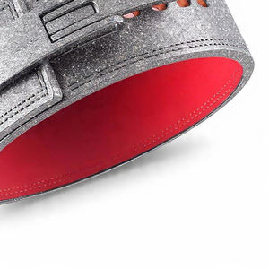 Cinturón de levantamiento de pesas de 13 mm con purpurina, de cuero vacuno, resistente, profesional, para entrenamiento y ejercicio. - Product Image 3