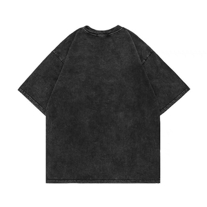 Haute qualité Vintage lavage à l'acide o-cou tricoté hommes T-Shirt 200 grammes respirant pour concepteur impression T-Shirt pour homme - Product Image 4