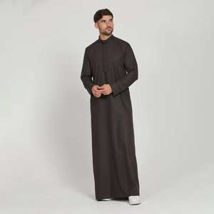 Premium Emirati Thobe Sage Luxury Kandura Ropa árabe tradicional Elegante para hombre Jubba Suave y transpirable Moderno - Product Image 3