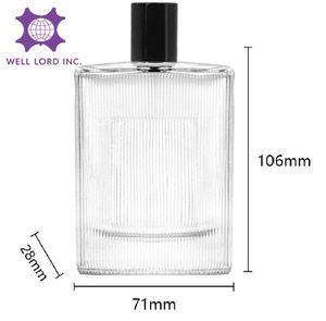 Bouteilles de parfum en verre carrées de logo et de couleur personnalisées en gros directement d'usine dans des tailles de 30ml 50ml 100ml - Product Image 1
