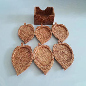 Ensemble soucoupe et support en bois de noix de coco soucoupes en bois de coco les moins chères de la meilleure qualité d'usine du Vietnam - Product Image 5