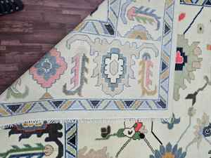 Alta calidad persa Oushak patrón abstracto 7x8 puerta y pasillo corredor bordado algodón alfombra para sala de estar decoración del hogar - Product Image 6