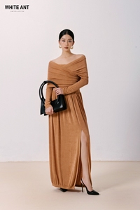 Vestidos de mujer de alta calidad Vestido estampado Keane Vestido circular Tela de alta calidad Etiquetas personalizadas Whiteant Vietnam Factory - Product Image 5