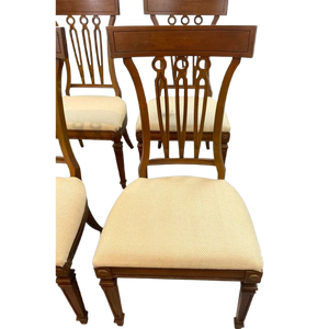 Vintage Mahogany Dining <b>Chair</b> Wooden Cross Back Side <b>Chair</b> Upholstered Seat for Dining Room - Product Image 3