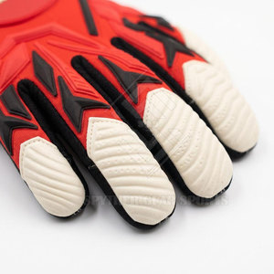 <b>Full</b> Finger Soccer Goalkeeper Gloves Leather Lightweight Flexible Design Non <b>Slip</b> Palm Adjustable Wrist Hook & Loop Closure - Product Image 6