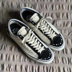 Vintage Distressed <strong>Canvas</strong> Footwear Navy Blue Pearl Dirty Skate Sneakers Trendy Campus Daily <strong>Shoes</strong> <strong>for</strong> Men <strong>Women</strong> Overseas Stock - Product Image 2
