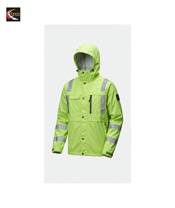 Veste de travail industrielle Manteau de travail lourd imperméable/coupe-vent Vêtements de travail Veste d'hiver pour hommes avec bande réfléchissante pour travailleur - Product Image 3