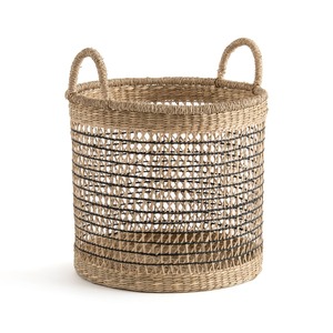 ตะกร้าสานลายฉลุจากหญ้า - Product Image 1